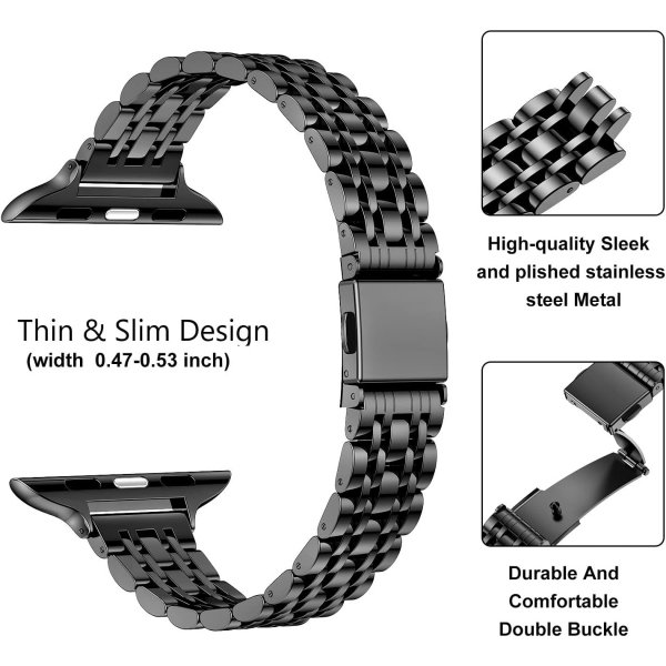 MioHHR Apple Watch 10 42mm elik Kay -Black