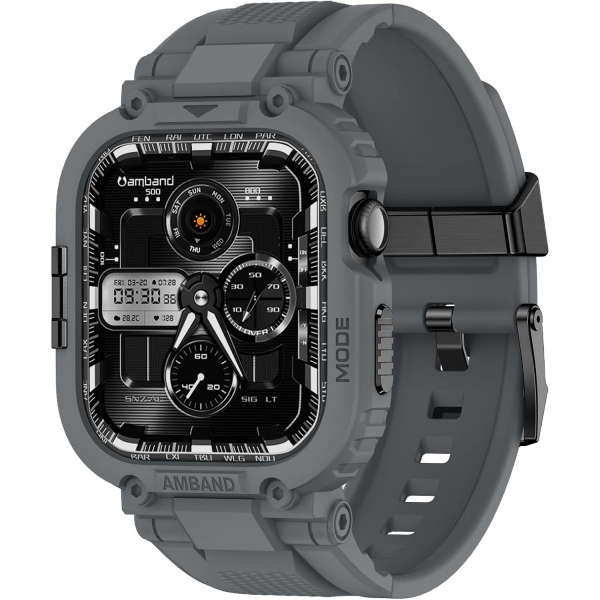 amBand Apple Watch 11/10 42mm M1 Sport Silikon Kay�� -Gray