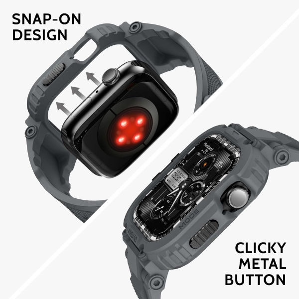 amBand Apple Watch 11/10 42mm M1 Sport Silikon Kay�� -Gray