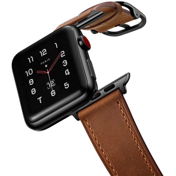 amBand Apple Watch Deri Kayış (38/40mm)-Retro Brown