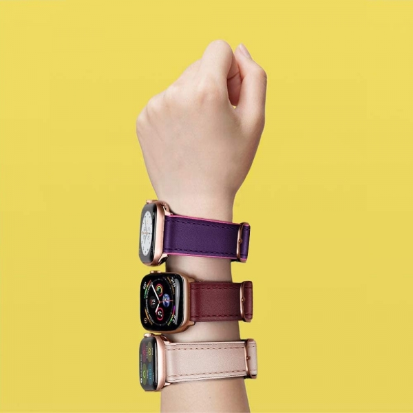 amBand Apple Watch Deri Kayış (38/40mm)-Purple