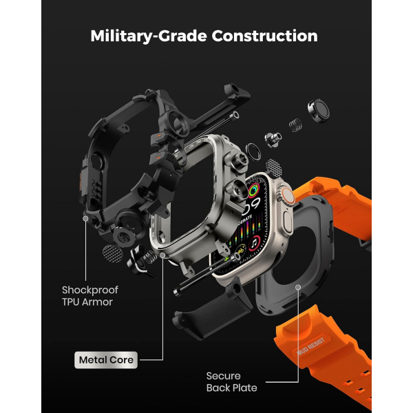 amBand Apple Watch Ultra 49mm Darbeye Dayankl Kay-Orange