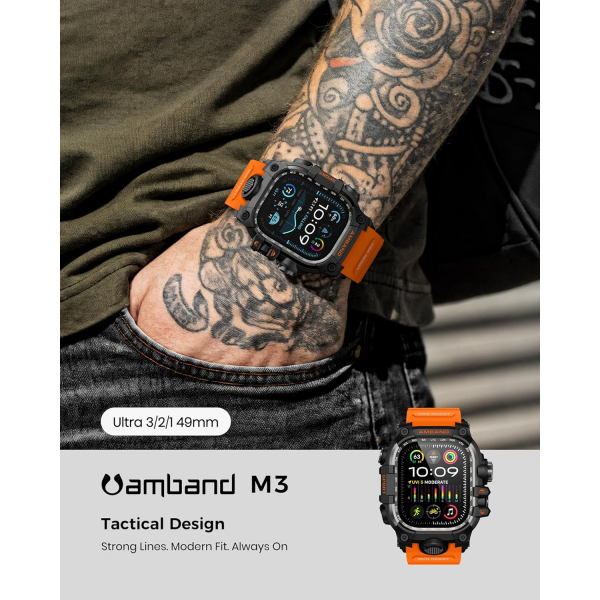 amBand Apple Watch Ultra 49mm Darbeye Dayankl Kay-Orange