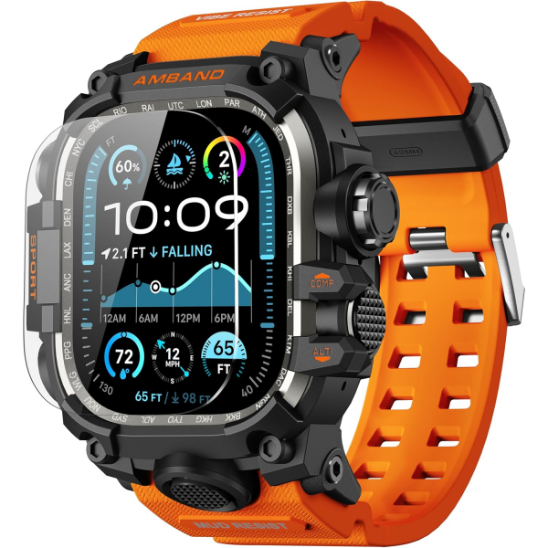 amBand Apple Watch Ultra 49mm Darbeye Dayankl Kay-Orange