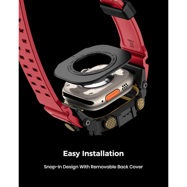 amBand Apple Watch Ultra 49mm Darbeye Dayankl Kay-Red