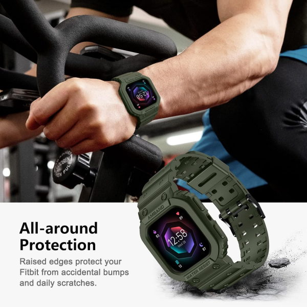amBand Fitbit Sense/Versa K�l�fl� Spor Kay��-Green