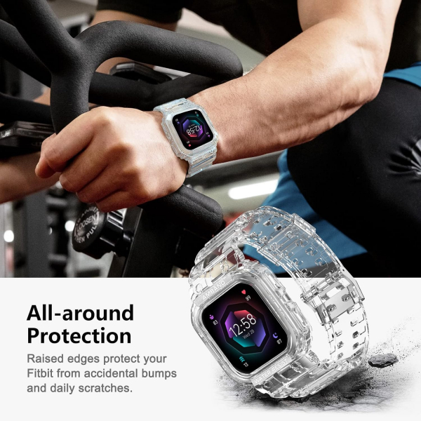 amBand Fitbit Sense/Versa K�l�fl� Spor Kay��-Clear
