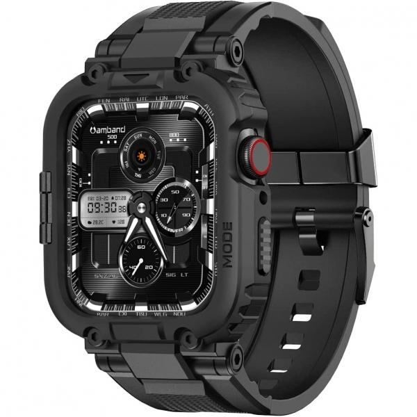amBand M1 Sport Apple Watch 8 Kay(MIL-STD-810G)(42/44/45mm)-Black