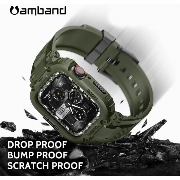 amBand M1 Sport Apple Watch 8 Kay(MIL-STD-810G)(42/44/45mm)-Army Green