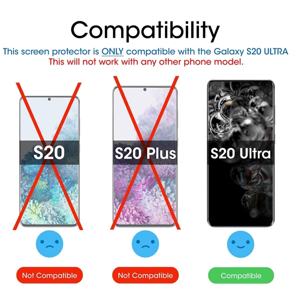 amFilm Samsung Galaxy S20 Ultra Elastic Film Ekran Koruyucu (2 Adet)
