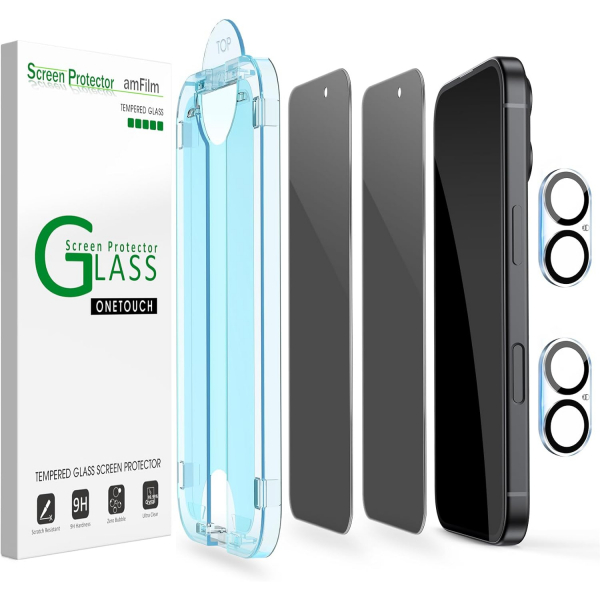 amFilm iPhone 17 Privacy Ekran Koruyucu (2+2 Paket)