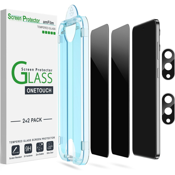 amFilm Galaxy S25 Edge Privacy Ekran Koruyucu(2+2Paket)