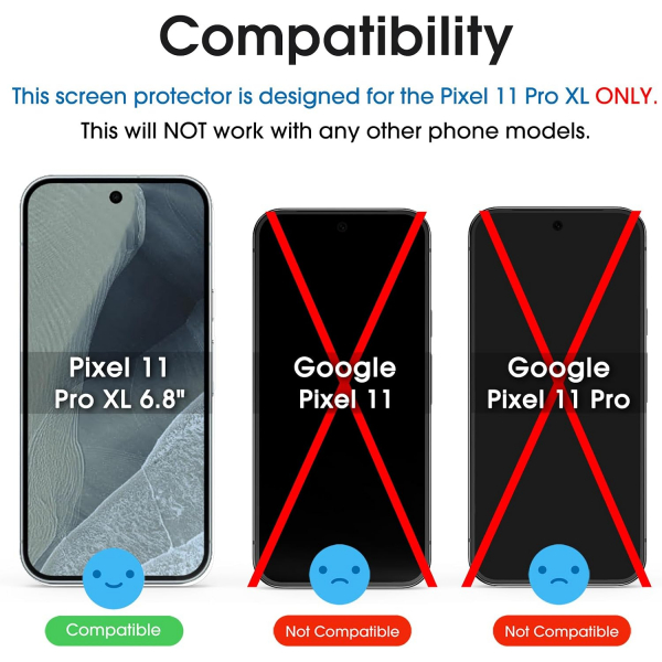 amFilm Google Pixel 11 Pro XL Ekran Koruyucu (2 Adet)