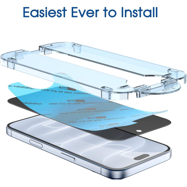 amFilm OneTouch iPhone 18 Pro Gizlilik Ekran Koruyucu