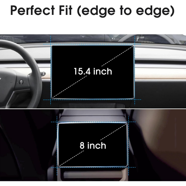 amFilm Tesla Model 3 Uyumlu Ekran Koruyucu (2 Adet)