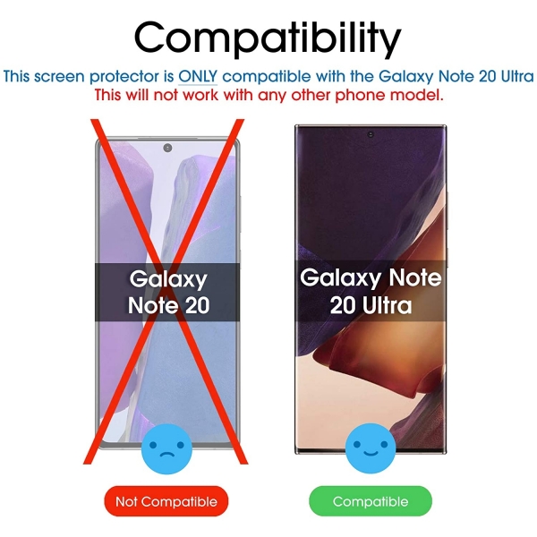 amFilm Samsung Galaxy Note 20 Ultra Cam Ekran Koruyucu (2 Adet)