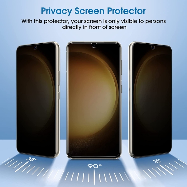 amFilm Samsung Galaxy S23 Plus Privacy Cam Ekran Koruyucu (2+2Adet)