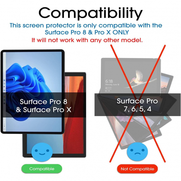 amFilm Surface Pro 10 Ekran Koruyucu (2 Adet)