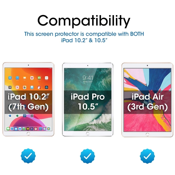 amFilm iPad Cam Ekran Koruyucu (10.2 inç) (7. Nesil)(2019)(2 Ad)