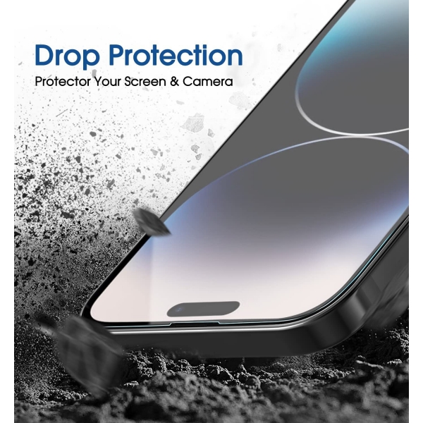 amFilm iPhone 14 Pro Privacy Ekran Koruyucu (2 Paket)