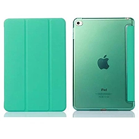amhello iPad 2/3/4 Manyetik Deri Stand Kapak Klf-Mint