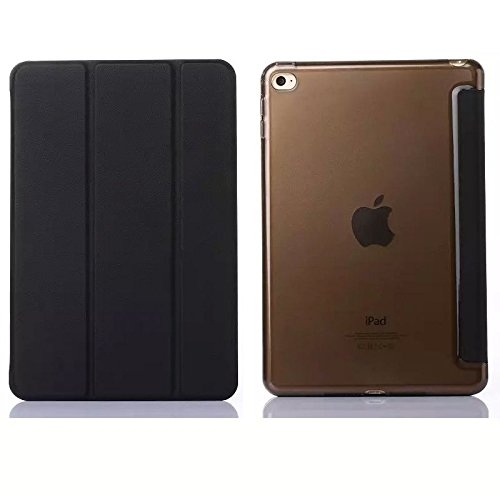 amhello iPad Mini 1/2/3 Manyetik Deri Stand Kapak Klf-Black