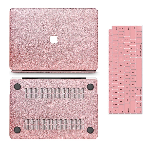 Generic MacBook Air Simli Koruyucu Klf (13.3 in)-Pink
