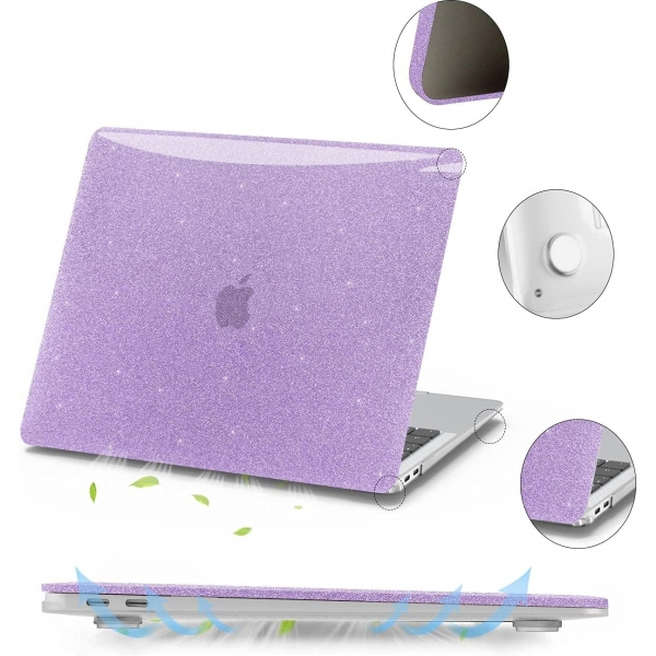 Generic MacBook Pro 13 in M2 Uyumlu Dayankl Klf -Purple