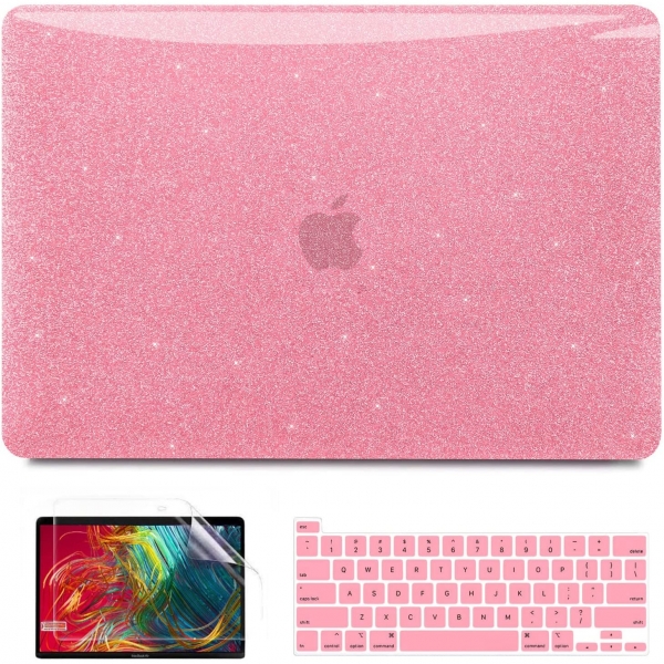 Generic MacBook Pro 13 in M2 Uyumlu Dayankl Klf -Rose Red