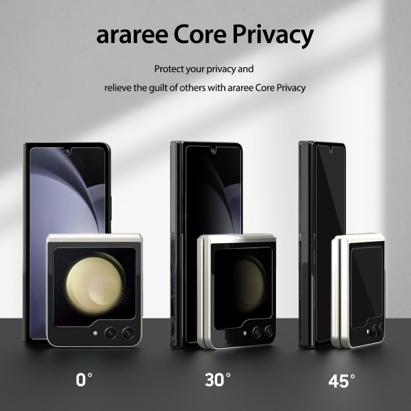araree Galaxy Z Flip 5 Privacy Ekran Koruyucu(2Adet)