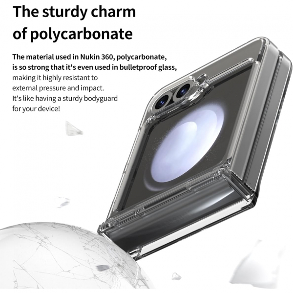 araree Samsung Galaxy Z Flip 6 Nukin 360 Klf-Clear
