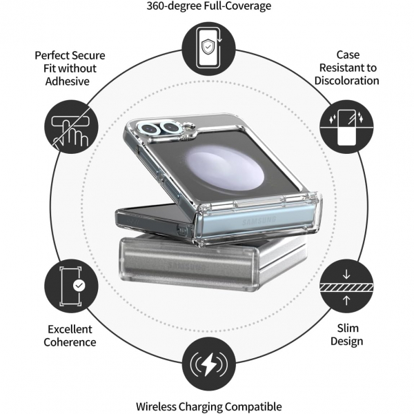 araree Samsung Galaxy Z Flip 6 Nukin 360 Klf-Clear