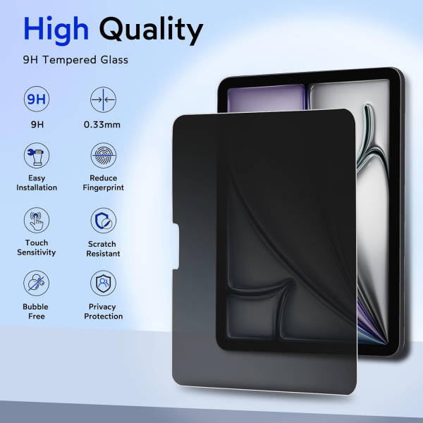 MOBDIK iPad Air M3 Privacy Ekran Koruyucu (13 in)