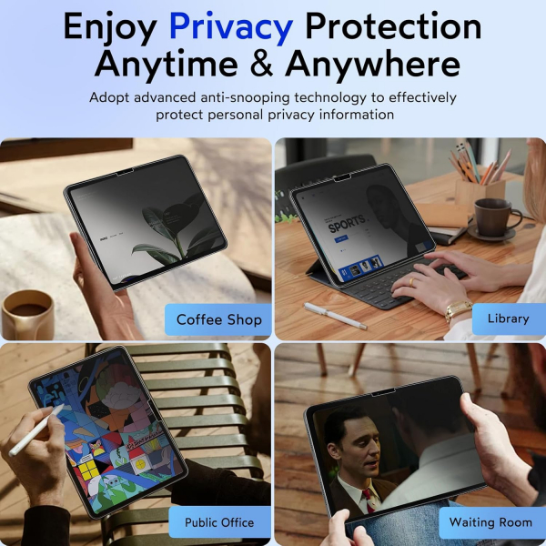 MOBDIK iPad Air M3 Privacy Ekran Koruyucu (13 in)