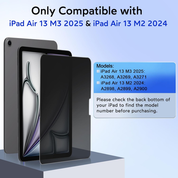 MOBDIK iPad Air M3 Privacy Ekran Koruyucu (13 in)