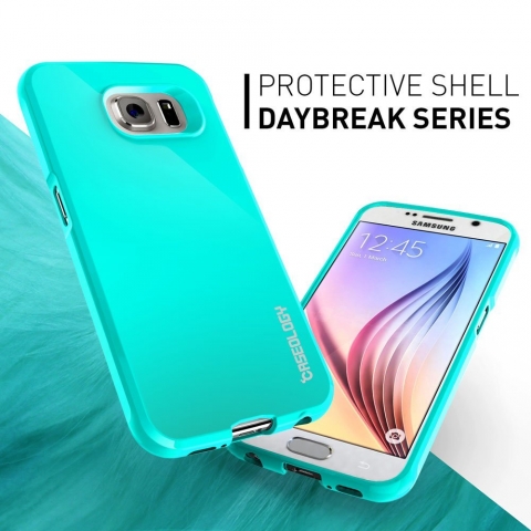 Caseology Galaxy S6 Daybreak Serisi Slim Fit K�l�f (Turquoise Mint)