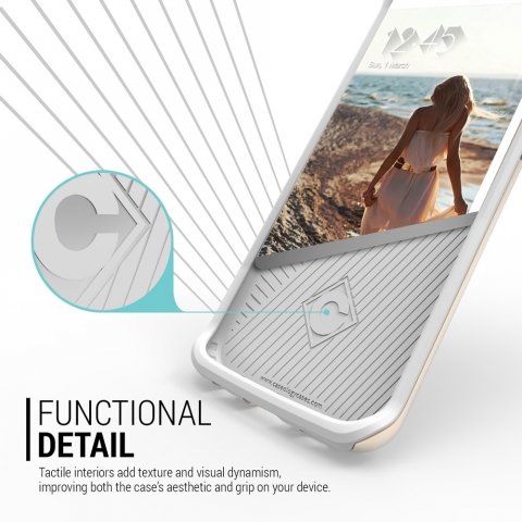 Caseology Galaxy S6 EDGE Envoy Serisi K�l�f (Carbon Fiber White)