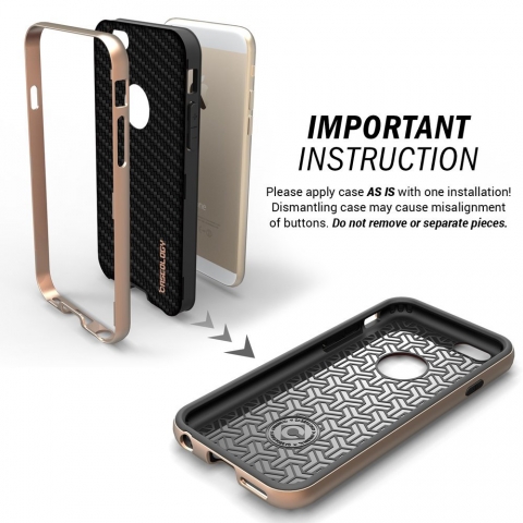 Caseology iPhone 6 Bumper Frame Case (Carbon Fiber Black)