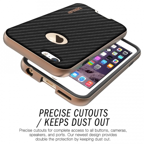 Caseology iPhone 6 Bumper Frame Case (Carbon Fiber Black)