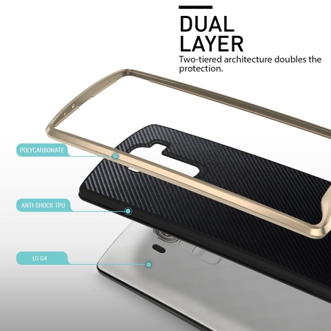 Caseology LG G4 Envoy Serisi K�l�f (Carbon Fiber Black)