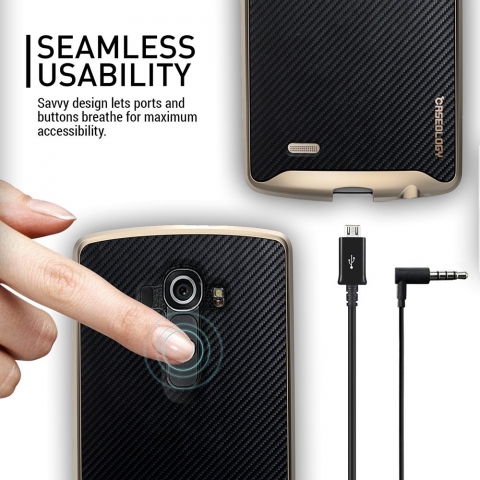 Caseology LG G4 Envoy Serisi K�l�f (Carbon Fiber Black)