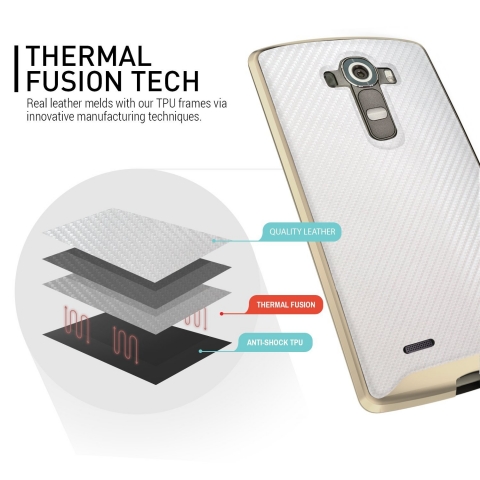 Caseology LG G4 Envoy Serisi Klf (Carbon Fiber White)