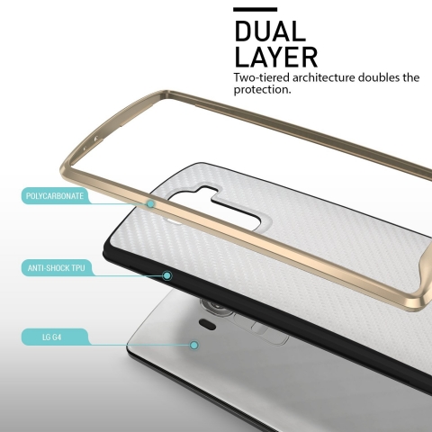 Caseology LG G4 Envoy Serisi Klf (Carbon Fiber White)