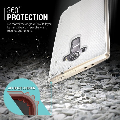Caseology LG G4 Envoy Serisi Klf (Carbon Fiber White)