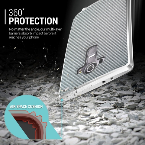 Caseology LG G4 Envoy Serisi Klf (Metallic Mesh Silver)