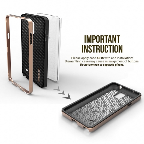 Caseology  Galaxy Note 4 Bumper Frame Case (Carbon Fiber Black)