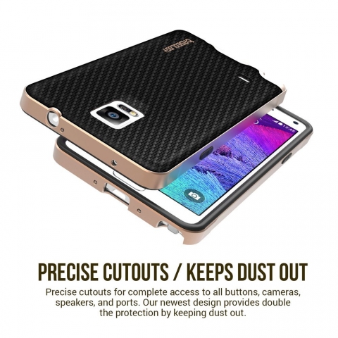 Caseology  Galaxy Note 4 Bumper Frame Case (Carbon Fiber Black)