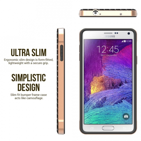Caseology  Galaxy Note 4 Bumper Frame Case (Carbon Fiber Black)