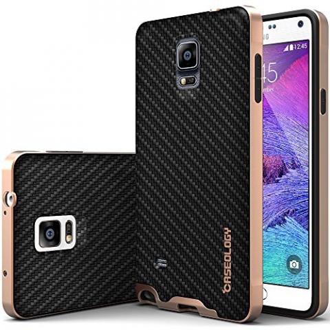 Caseology  Galaxy Note 4 Bumper Frame Case (Carbon Fiber Black)