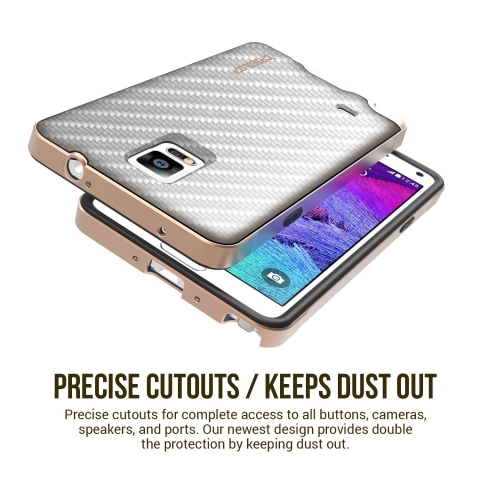 Caseology  Galaxy Note 4 Bumper Frame Case (Carbon Fiber White)